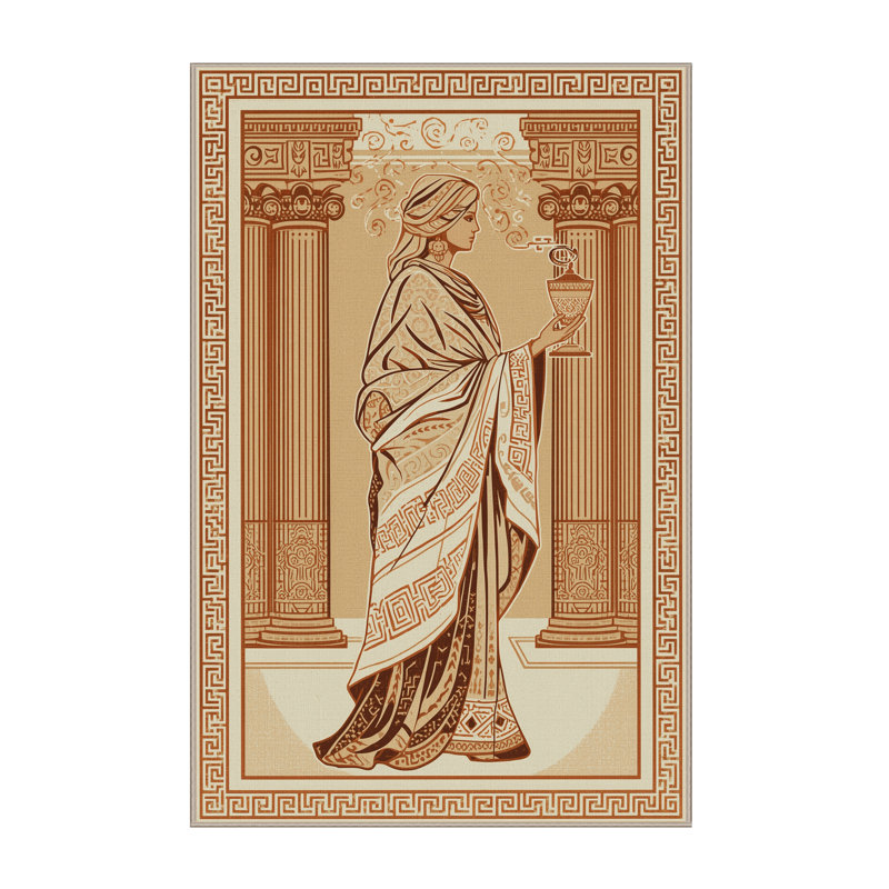 Tapis oriental doux et moelleux de style oriental Dylan brun et beige, 2 x 3