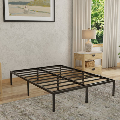 Modern Queen Steel Black Platform Foundation