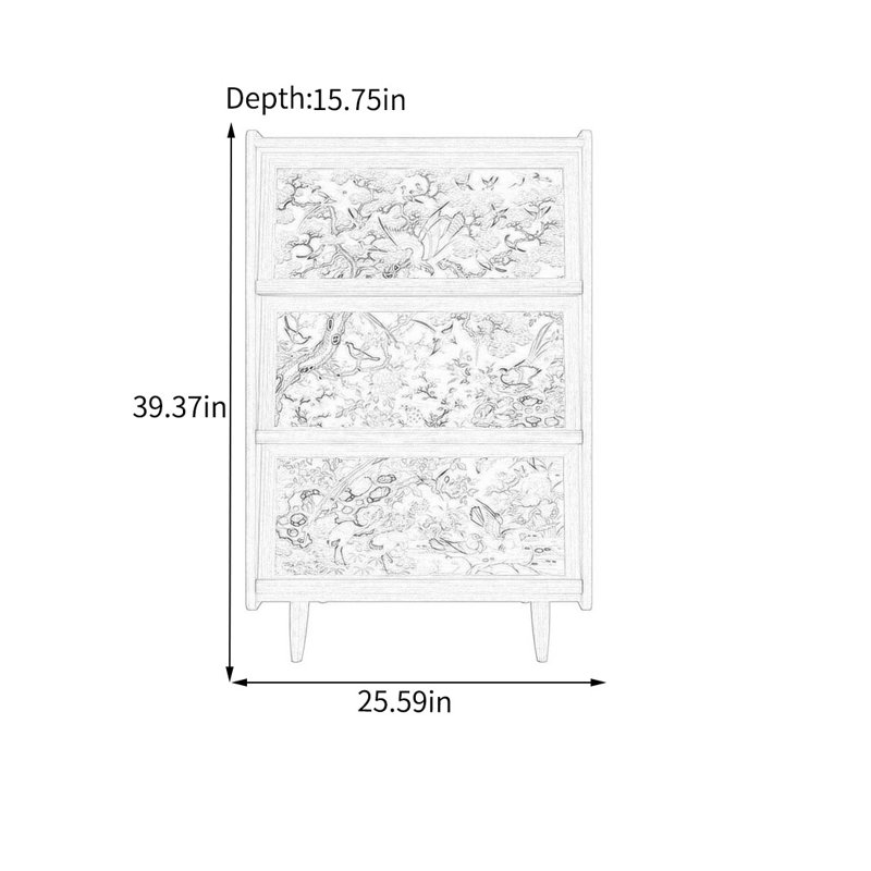 Armoire de rangement à trois portes avec plateau spacieux