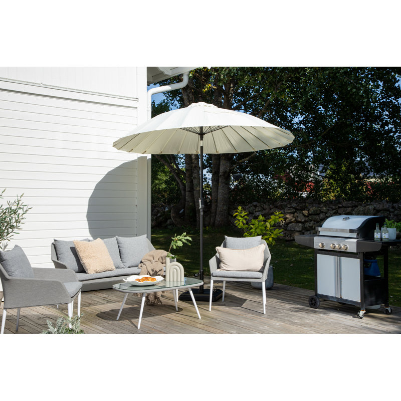 Amora 249cm Parasol, White