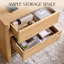  Ensemble de tables de bout modernes de 25 po de hauteur et de table d'appoint en bois avec 2 tiroirs de rangement de 2,23,6 po de largeur-123028529-129679276-129777360