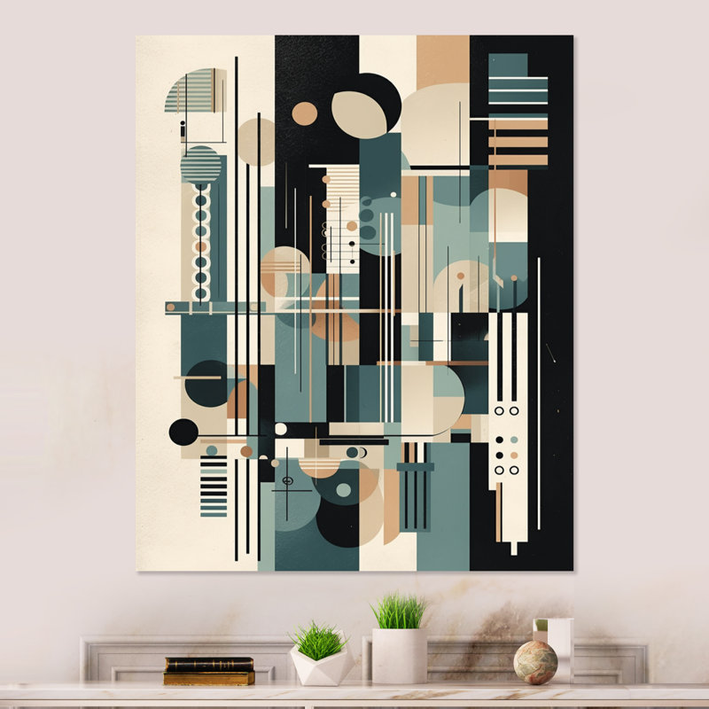 Modern Abstract Wall Decor on Metal, 20" H x 12" W x 1" D