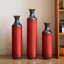 Ensemble de 3 vases en métal forgés à la main, vases de plancher rustiques à finition brûlée pour la décoration intérieure, grands vases à fleurs pour salon industriel de ferme-657011072-657011073