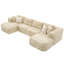 Canapé modulaire 135,4 po, canapé confortable sans os avec 2 repose-pieds mobiles pour le salon-1916605327