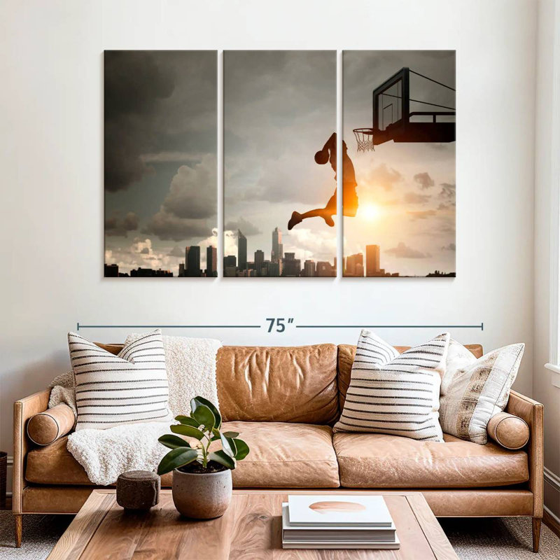 Sireci Basketball Dunk, 42" H x 65" W