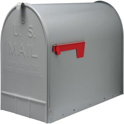 Boîte aux lettres très grande capacité, acier galvanisé gris, boîte aux lettres