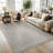 Boho UV-Resistant Woven Indoor/Outdoor Area Rug In Gray/White-1391314914-1391314915