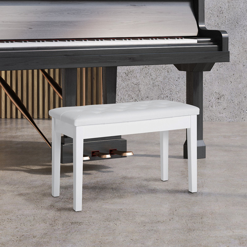 Banc de piano, fauteuil de piano Duet, Blanc