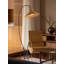 Lampe sur pied en fer de style rétro chinois (avec peinture de cuisson) et rotin