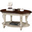 Table basse ovale en bois de 42 po pour le salon Grace, 2 tables en bois massif, beige et lueur, facile à assembler, tablette incluse, Flash, offerte-2058171