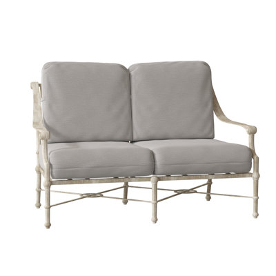 Delphi 55'' Wide Metal Loveseat with Cushions