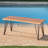 Wood Coffee Table With Rustic Iron Legs For Patio, 18" X 43" 18", Look And Backyard 18"D 43"W 18"H,