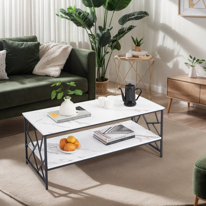 Alleyna Coffee Table with Storage, Black