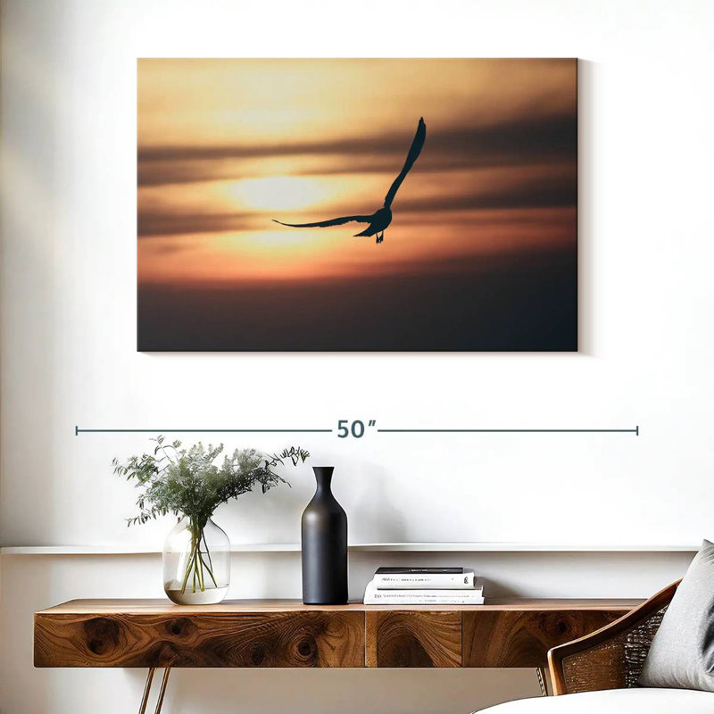 Crowle Seagull And Sunset