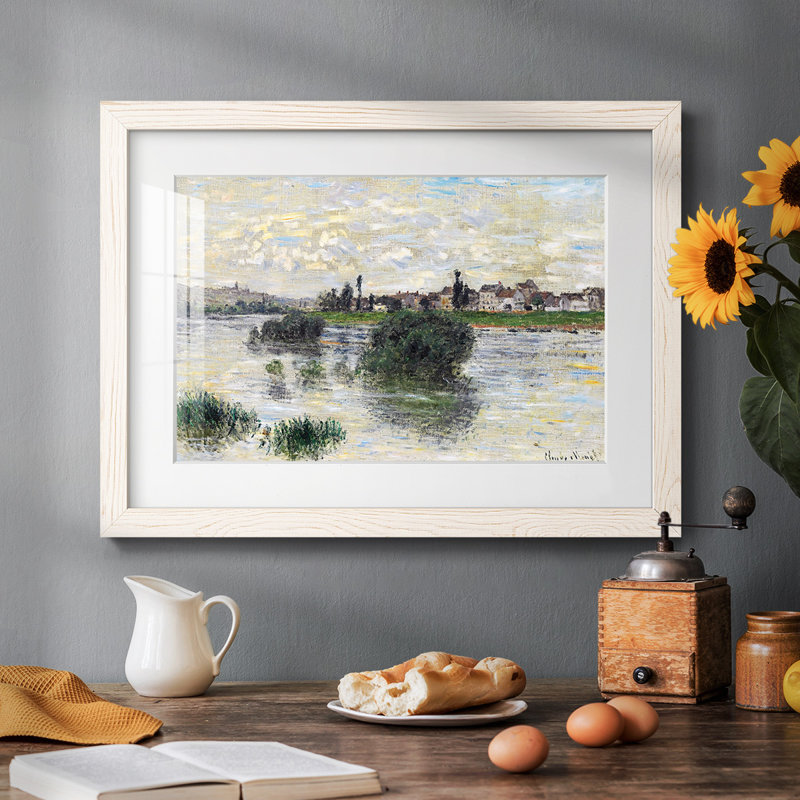 La seine à Lavacourt, 1879, H 18 po x l 26 po, Blanc