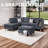 Reversible Sectional Sofa With Storage Ottoman-1488888584