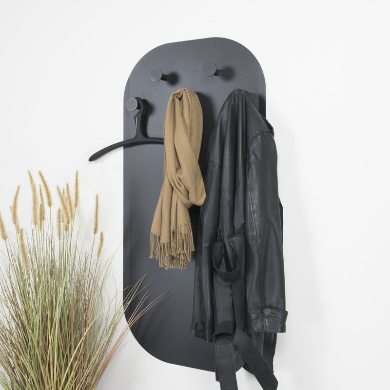 Metal Wall 5 - Hook Wall Mounted Coat Rack