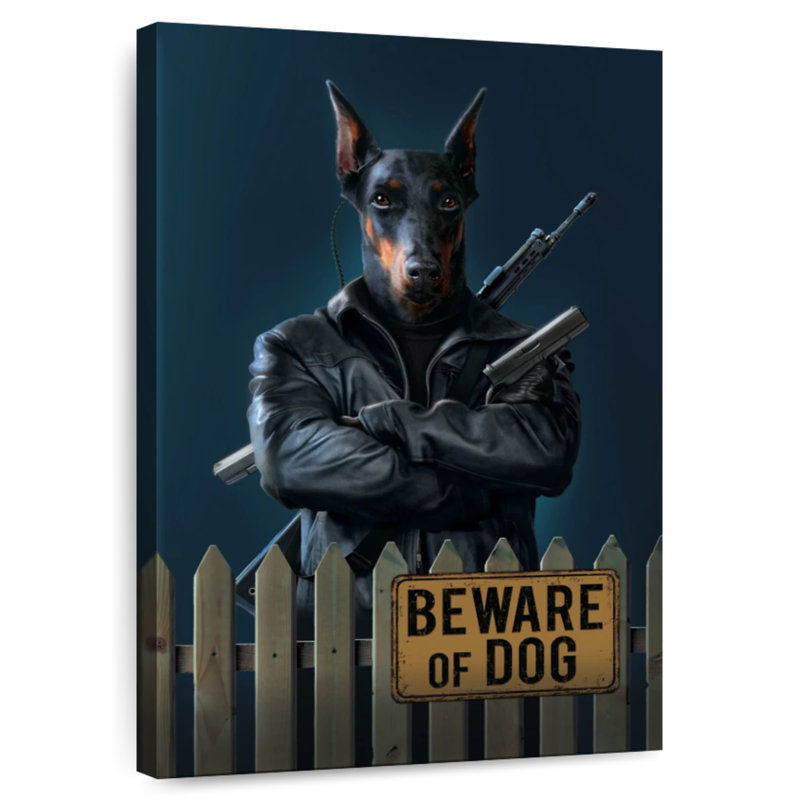 Ketti Beware Of Dog, 36" H x 24" W