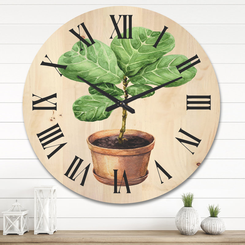 Horloge murale Ficus Lyre, Grand