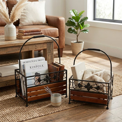 Fleur De Lis Living Decorative Basket