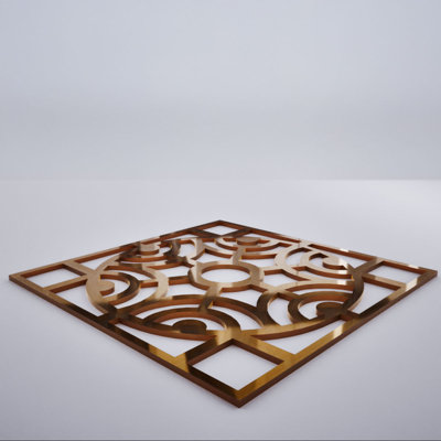 Très petits panneaux muraux décoratifs en acrylique Walton, très petit, l 7 3/8 po x H 7 3/8 po x T 1/8 po, miroir bronze