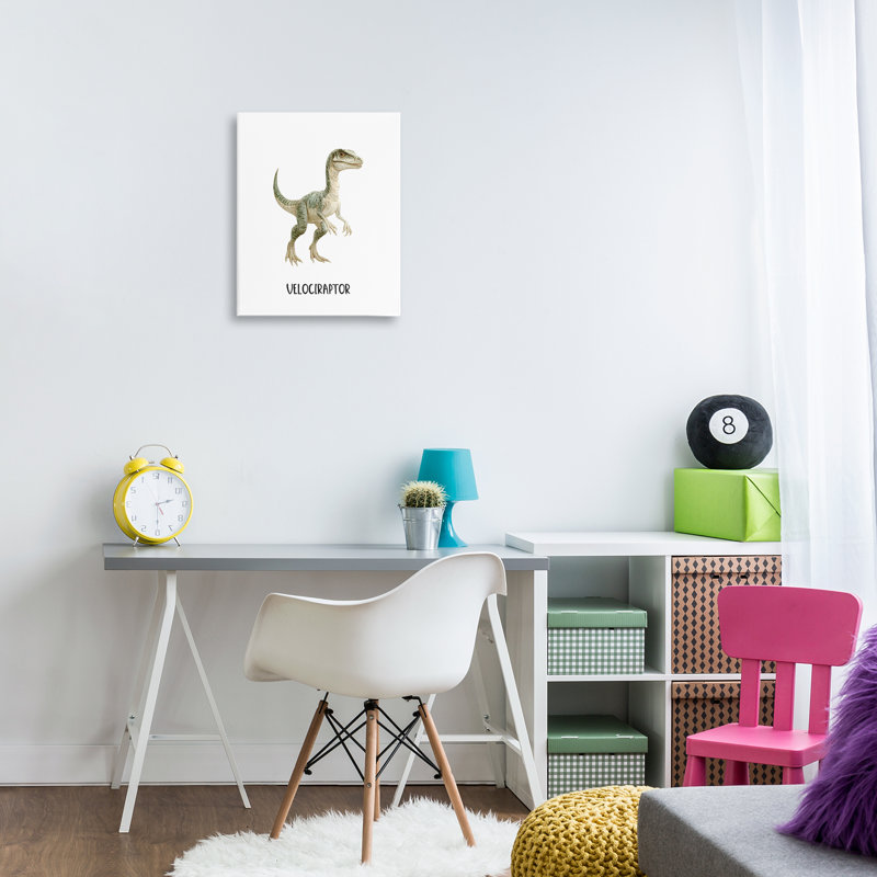 Faites connaissance avec la toile Velociraptor, design par Christine Simpson Art, H 20 po x l 16 po