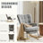 Upholstered Rocking Chair with Footrest, High Backrest Ergonomic Support Nursery Recliner Chair for Living Room, Bedroom-1545489669