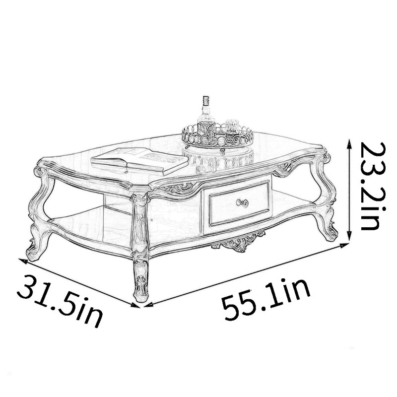 Vintage American coffee table, Dark Walnut