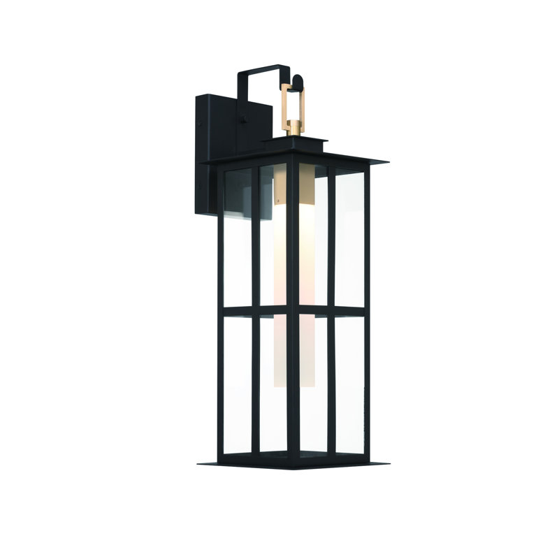 Greyson LED In Brass and Black, 22" H x 7.75" W x 7.5" D