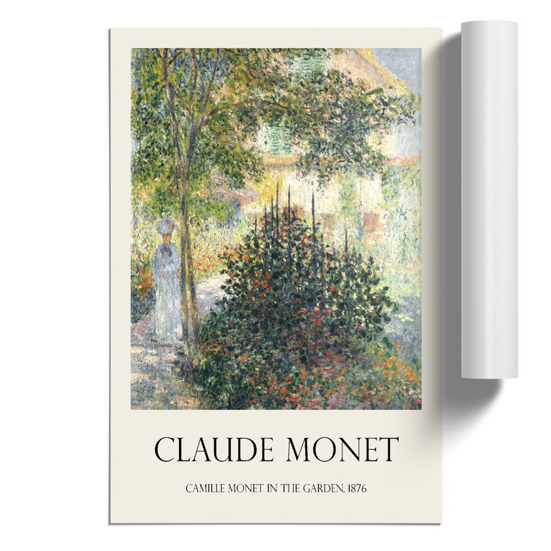 Camille in the Garden at Argenteuil Print by Claude Monet - Frameless Print, 59cm H x 42cm W x 0.1cm D