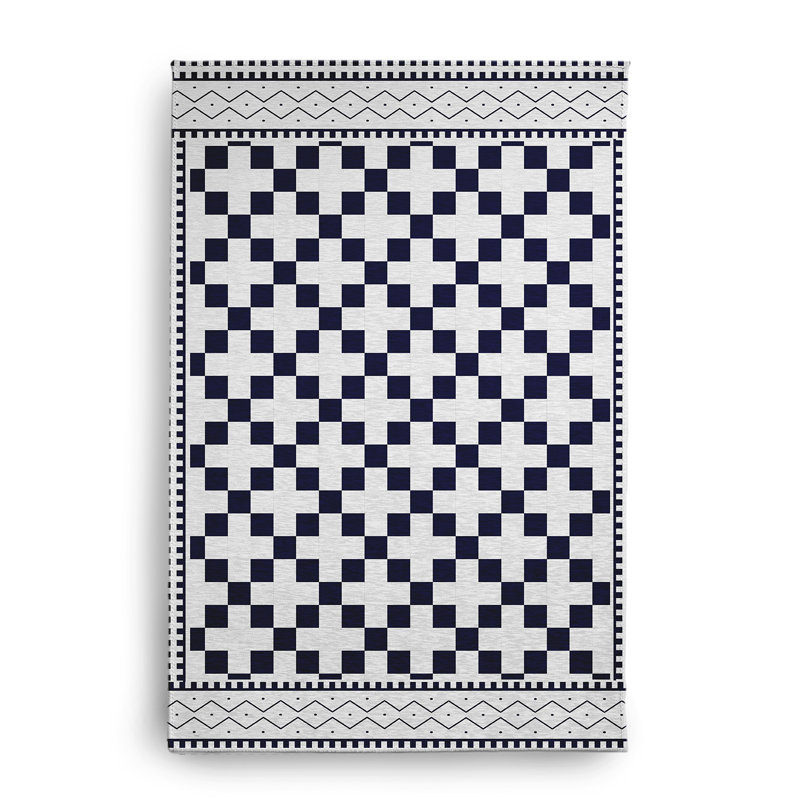 Tapis intérieur / extérieur rectangulaire avec envers antidérapant, Rectangle 2 pi x 3 pi