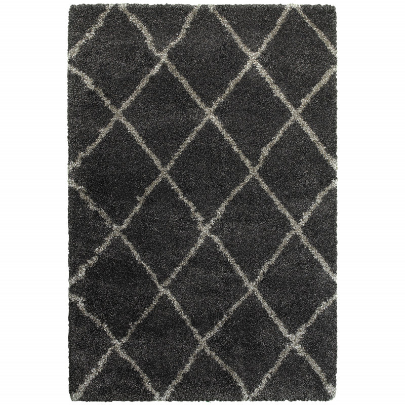Tapis gris anthracite / gris Sayer, Rectangle 1 pi 10 po x 3 pi 3 po