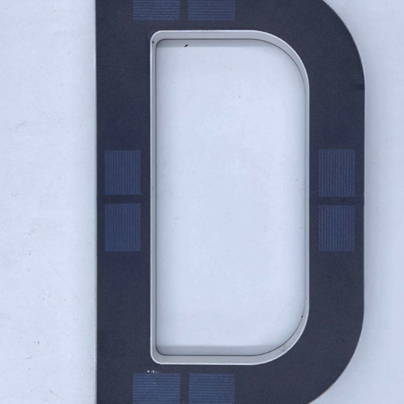 Plaque d'adresse de porte à énergie solaire à DEL à panneau solaire