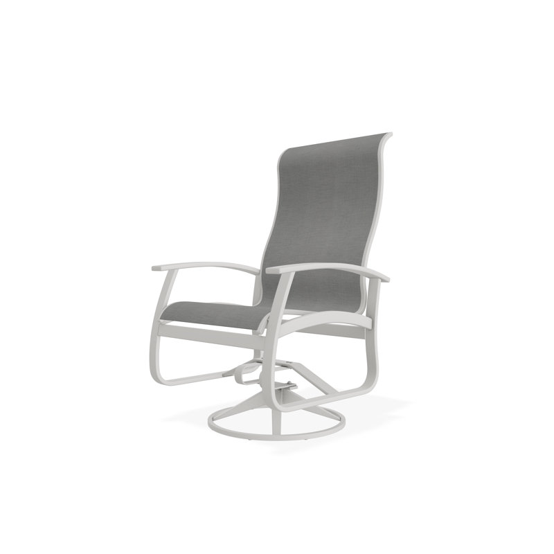 Belle Isle Outdoor Dining Chair, Alloy Sunbrella®, Snow