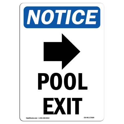Pool Exit Sign