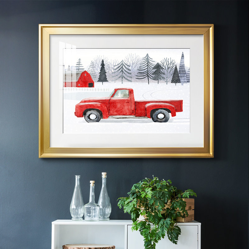 Snow Country Collection A, reproduction encadrée sur papier, Or, H 15 po x l 21 po x P 1,5 po