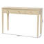Console bali & pari Leeba - Table d'appoint à 3 tiroirs avec bois cannelé et cadre festonné pour le salon, le couloir ou l'entrée