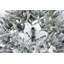 Frosted Snow Flocked Green Oregon Pine Artificial Christmas Tree with Hinged Branches-404859276