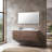Orsa 60" Natural Walnut Veneer Plywood Bathroom Vanity with Engineered Quartz Top
