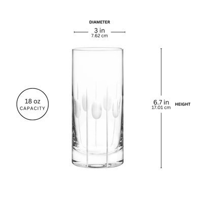 Gulfstream 18 oz. Highball Glasses Set 