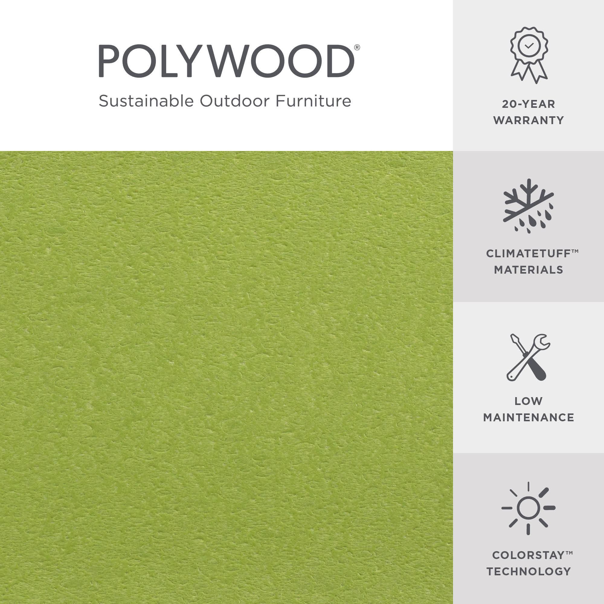 Foldable Outdoor Adirondack Chair With Table, Lime