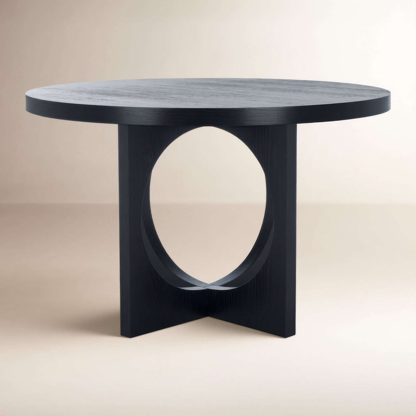 Vischer 47'' Round Dining Table, Black