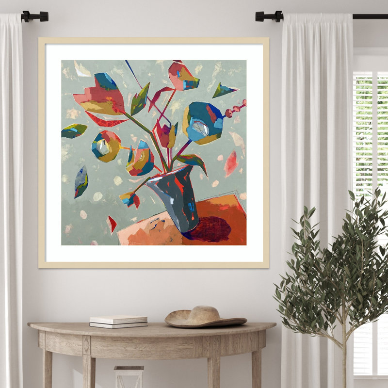 Reproduction d'art encadrée en bois «Always chose à célébrer» par Dianna Fritzler, 33 x 33