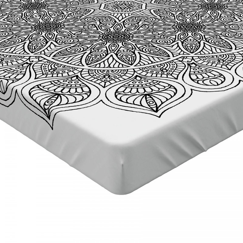 Microfiber Floral Fitted Sheet, Queen Fitted Sheet