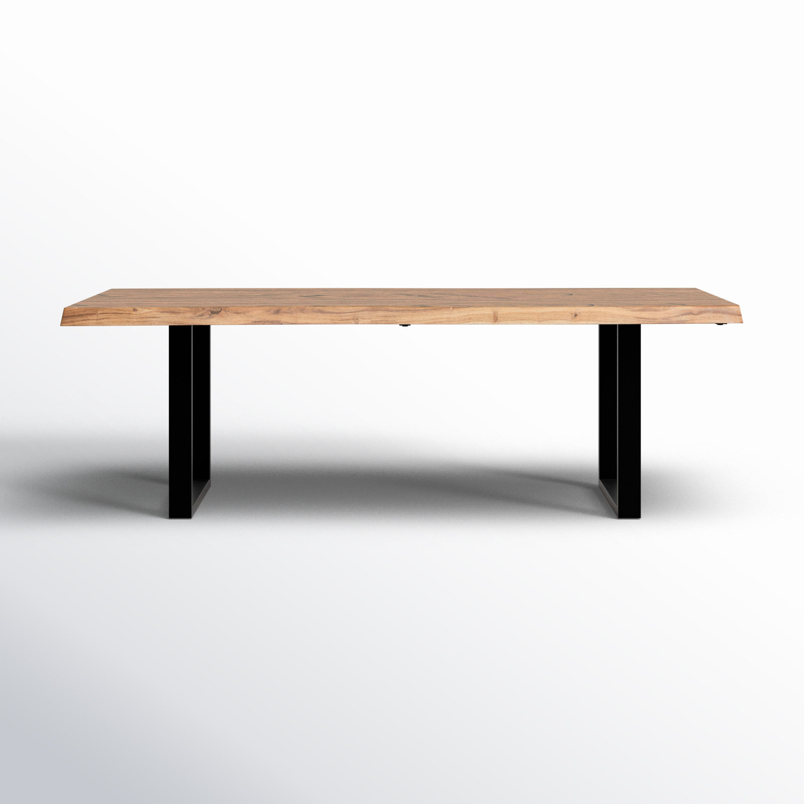 Colin Acacia Dining Table, 29.75"H x 79"L x 40"W, Black, Teak