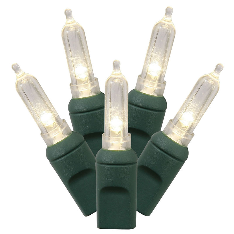 Italian LED Single Mold Christmas Light Set, Warm White