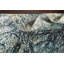 Tapis bleu clair noué à la main de conception unique 6 pi x 8 pi 10 po New Age