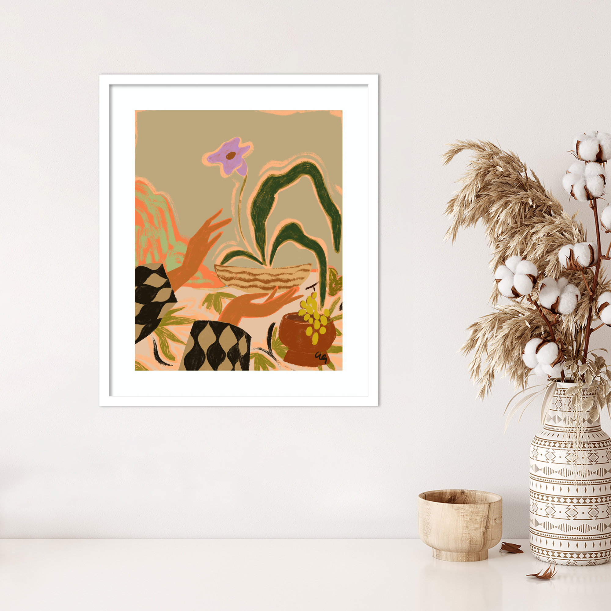 The Power Of One by Arty Guava Wood Framed Wall Art Print, 25" H x 21" W, White 