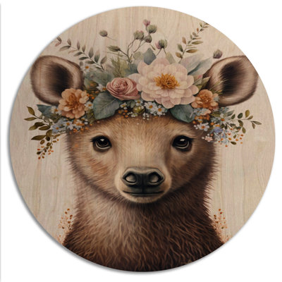 Cute Baby Bear With Floral Crown IV " Cute Baby Bear With Floral Crown IV "