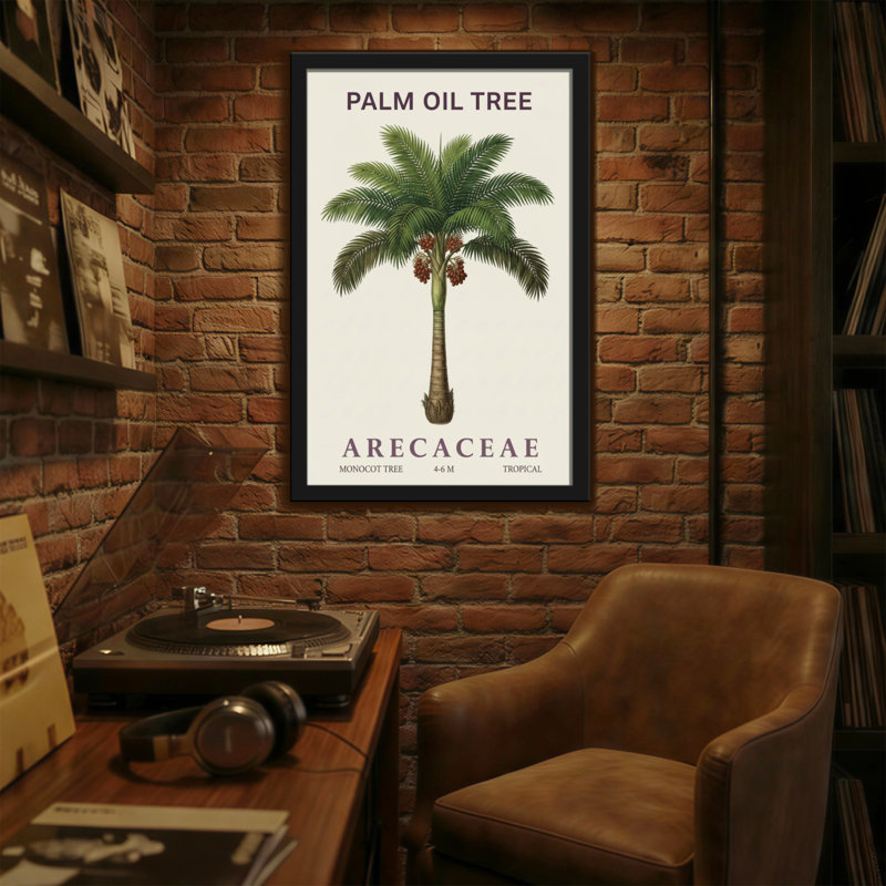 «Plants & Flowers Palm Tree Tree», reproduction d'art botanique, H 36 po x l 24 po